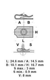10 15712 Madrevite Metallica
RENAULT PEUGEOT FORD
V8 24,6X16,7