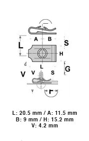 10 15612 Madrevite Metallica
OPEL RENAULT BMW VW
V4,2 20,5X15,2